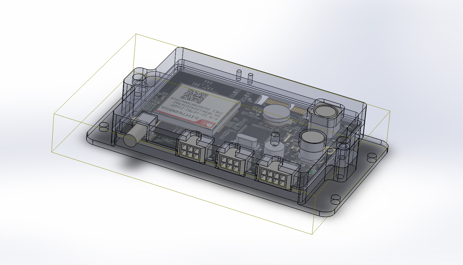 Modelo de diseño electrónico y mecánico de un dispositivo del archivo de YX